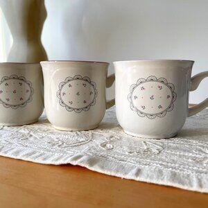 Vintage Victoriana Cups - Set of 3 - Made in Japan